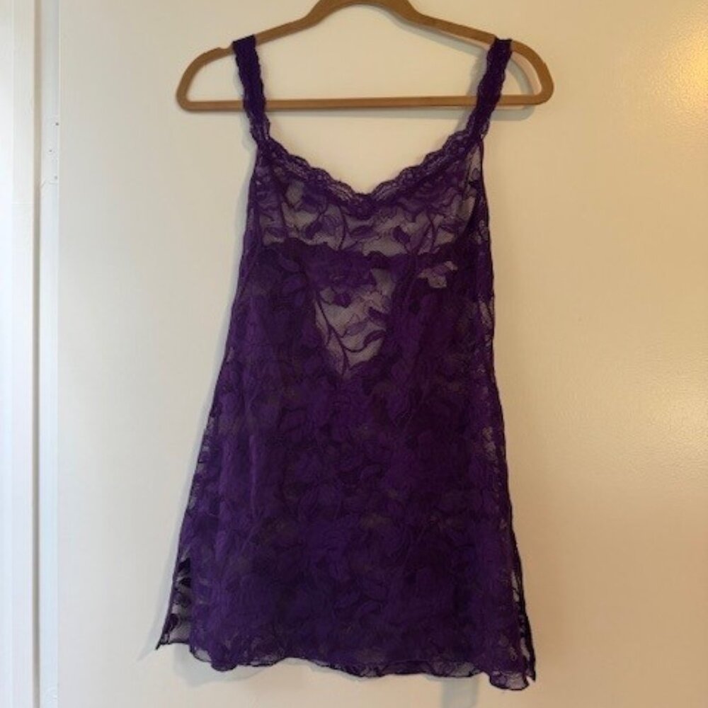 Victoria’s Secret Y2K Purple Lace Babydoll Nightgown Sheer Size XS